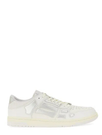 Amiri "metallic Skel" Sneaker In White