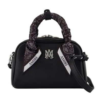 Amiri Micro Bowling Purse In Black