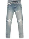 Amiri Micro Starburst Jeans In 蓝色