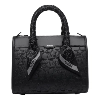 Amiri Micro Stars Triangle Handbag In Black
