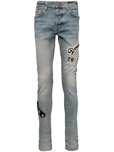 Amiri Mid-rise Skinny Jeans In Blue