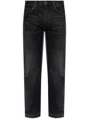 Amiri Straight Trousers With Five Pockets And Belt Loops In Black