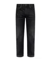 Amiri Straight Cut Loose Jeans In Black