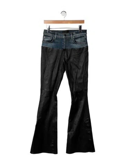 Pre-owned Amiri Mid-rise Flared Jeans In Black