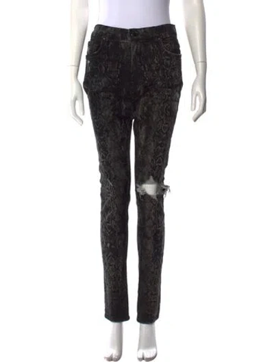 Pre-owned Amiri Mid-rise Skinny Leg Jeans In Black