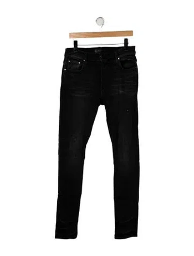 Pre-owned Amiri Mid-rise Skinny Leg Jeans In Black