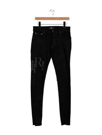 Pre-owned Amiri Mid-rise Skinny Leg Jeans In Black