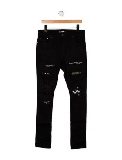 Pre-owned Amiri Mid-rise Skinny Leg Jeans In Black