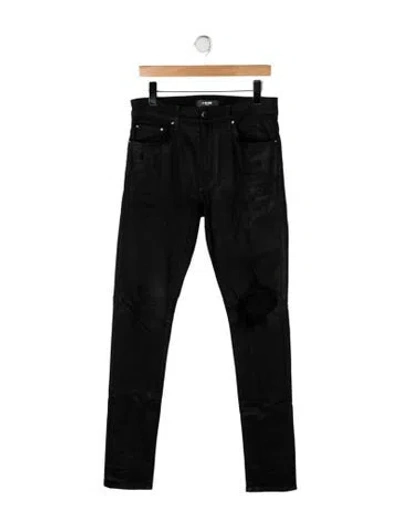 Pre-owned Amiri Mid-rise Skinny Leg Jeans In Black