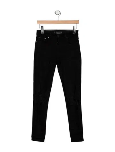 Pre-owned Amiri Mid-rise Skinny Leg Jeans In Black