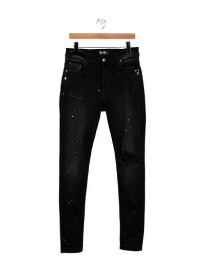 Pre-owned Amiri Mid-rise Skinny Leg Jeans In Black