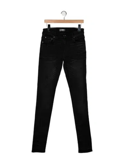 Pre-owned Amiri Mid-rise Skinny Leg Jeans In Black