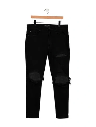 Pre-owned Amiri Mid-rise Skinny Leg Jeans In Black