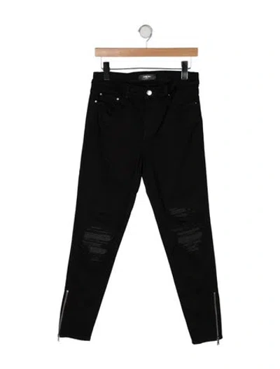 Pre-owned Amiri Mid-rise Skinny Leg Jeans In Black