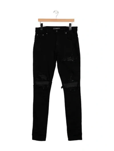 Pre-owned Amiri Mid-rise Skinny Leg Jeans In Black