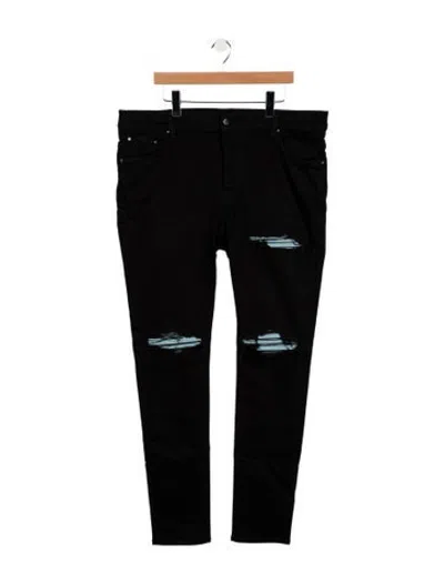 Pre-owned Amiri Mid-rise Skinny Leg Jeans In Black