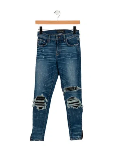 Pre-owned Amiri Mid-rise Skinny Leg Jeans In Blue
