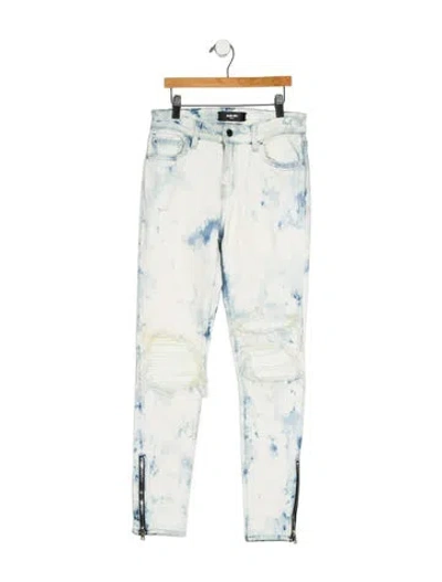 Pre-owned Amiri Mid-rise Skinny Leg Jeans In Blue