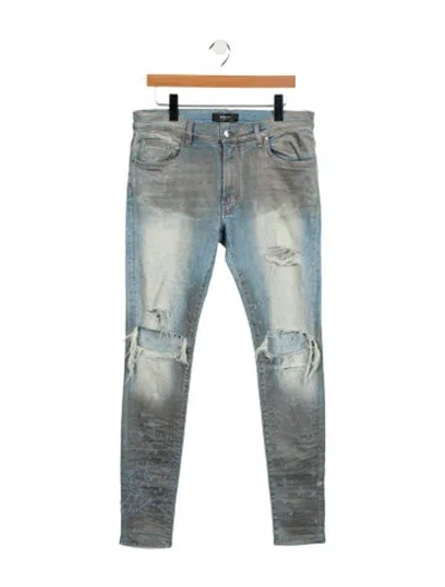 Pre-owned Amiri Mid-rise Skinny Leg Jeans In Blue