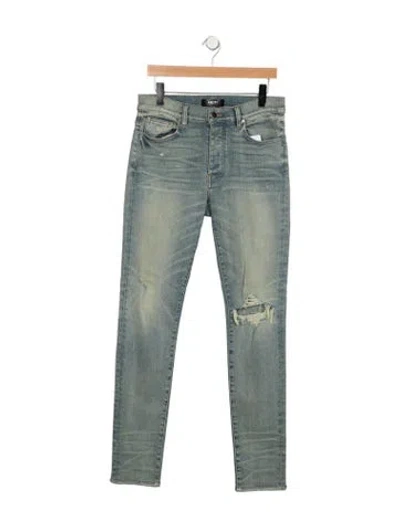 Pre-owned Amiri Mid-rise Skinny Leg Jeans In Blue