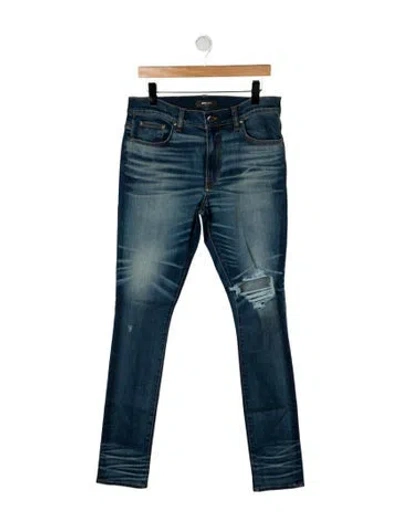 Pre-owned Amiri Mid-rise Skinny Leg Jeans In Blue