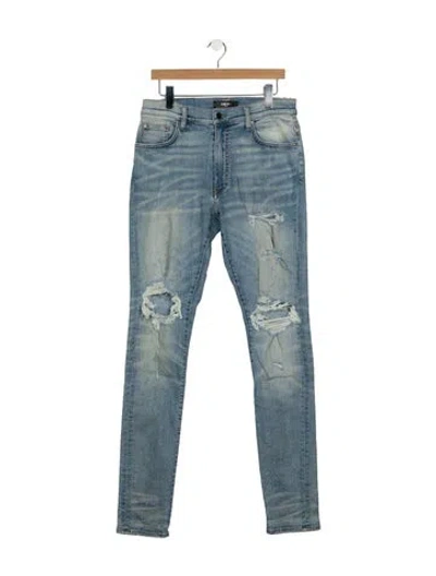 Pre-owned Amiri Mid-rise Skinny Leg Jeans In Blue