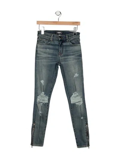 Pre-owned Amiri Mid-rise Skinny Leg Jeans In Blue