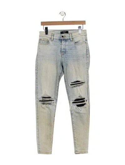 Pre-owned Amiri Mid-rise Skinny Leg Jeans In Blue