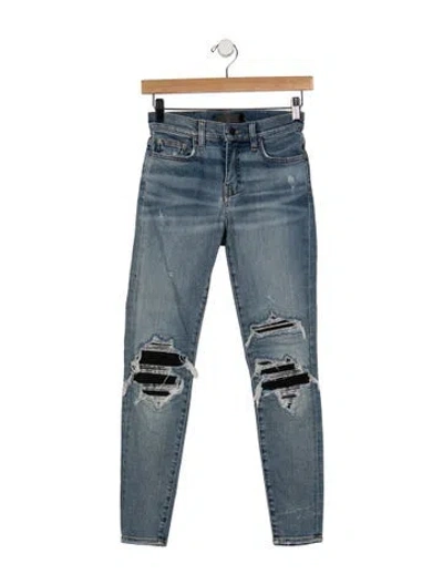 Pre-owned Amiri Mid-rise Skinny Leg Jeans In Blue