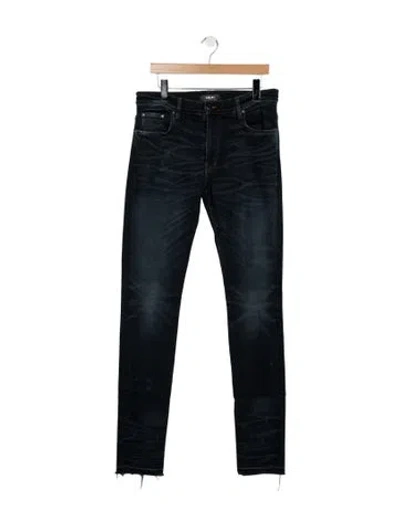 Pre-owned Amiri Mid-rise Skinny Leg Jeans In Blue