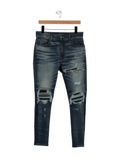 Pre-owned Amiri Mid-rise Skinny Leg Jeans In Blue