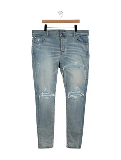 Pre-owned Amiri Mid-rise Skinny Leg Jeans In Blue