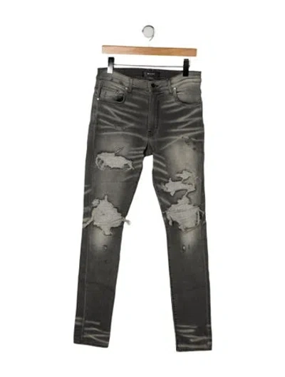 Pre-owned Amiri Mid-rise Skinny Leg Jeans In Green