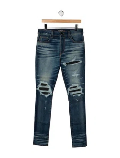 Pre-owned Amiri Mid-rise Skinny Leg Jeans W/ Tags In Blue