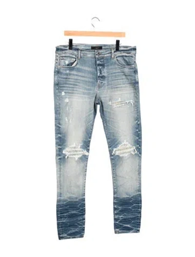 Pre-owned Amiri Mid-rise Skinny Leg Jeans W/ Tags In Blue