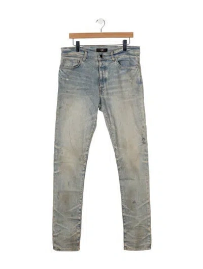 Pre-owned Amiri Mid-rise Skinny Leg Jeans W/ Tags In Blue