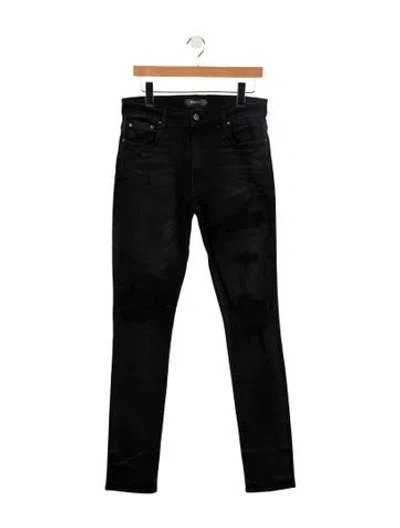 Pre-owned Amiri Mid-rise Straight Leg Jeans In Black
