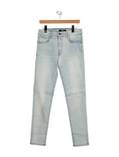 Pre-owned Amiri Mid-rise Straight Leg Jeans In Blue