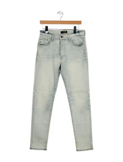 Pre-owned Amiri Mid-rise Straight Leg Jeans In Blue