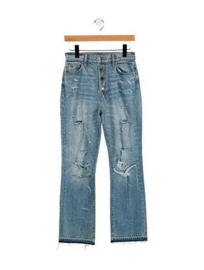 Pre-owned Amiri Mid-rise Straight Leg Jeans In Blue