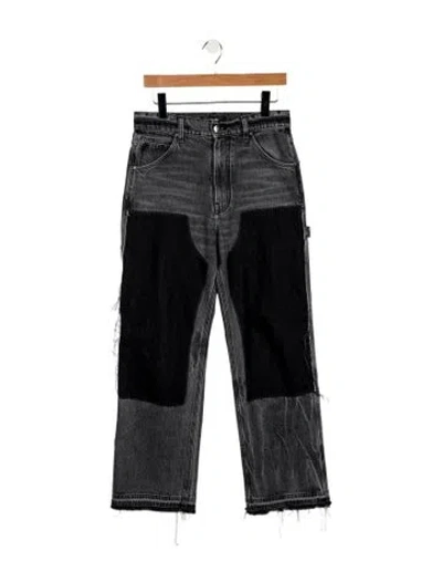Pre-owned Amiri Mid-rise Straight Leg Jeans In Gray