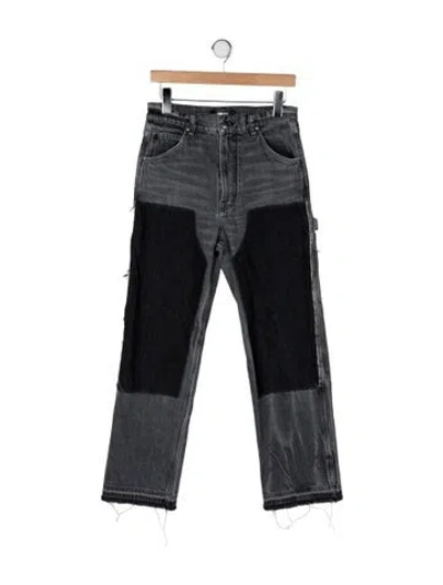 Pre-owned Amiri Mid-rise Straight Leg Jeans In Gray