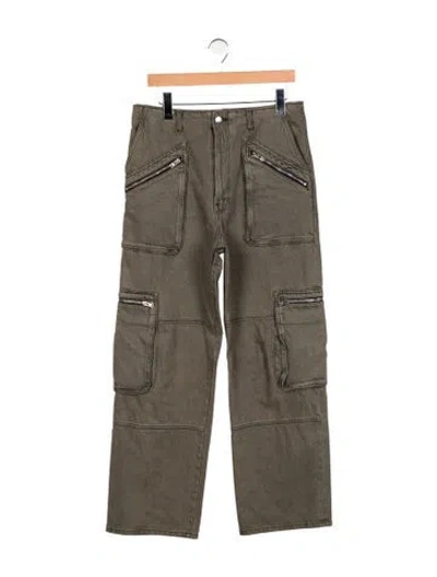 Pre-owned Amiri Mid-rise Straight Leg Jeans In Green