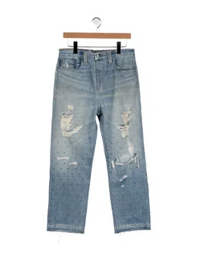 Pre-owned Amiri Mid-rise Straight Leg Jeans W/ Tags In Blue