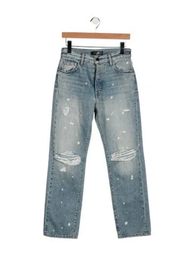 Pre-owned Amiri Mid-rise Straight Leg Jeans W/ Tags In Blue