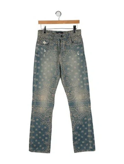 Pre-owned Amiri Mid-rise Straight Leg Jeans W/ Tags In Green