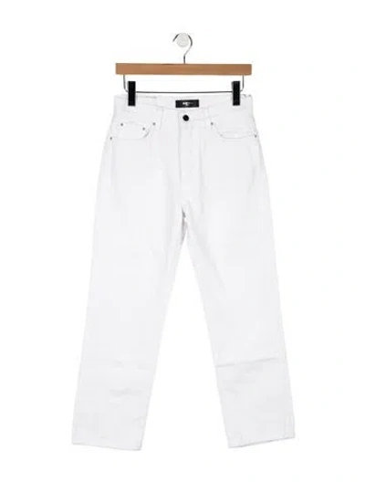 Pre-owned Amiri Mid-rise Straight Leg Jeans In White