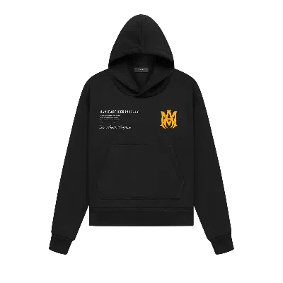 Pre-owned Amiri Military Specs Stencil Hoodie 'black'