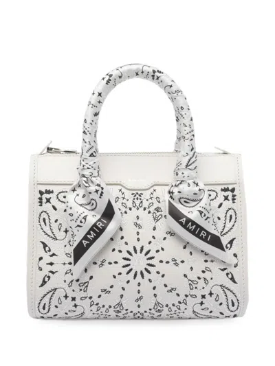 Amiri Mini Bandana Triangle Tote Bag In White