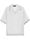 Amiri Mini Bowling Shirt For Men In Asphalt